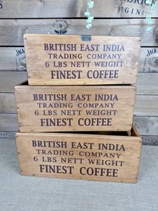 Decorative British East India Coffee Box Crate - Picture 1 of 38