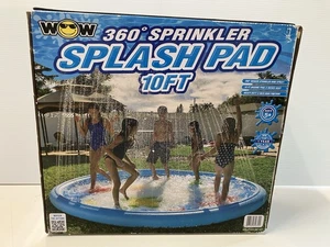 WOW SPORTS GIANT SPLASH PAD INFLATABLE 10' DIAMETER WADING POOL W/SPRINKLER *NEW - Picture 1 of 9