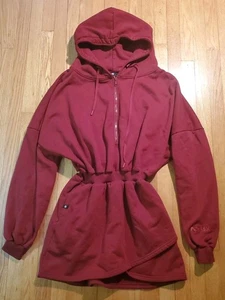 Popflex Game Day Dress Damen L-XL Half Zip Pullover Kapuze Purpurrot - Bild 1 von 7