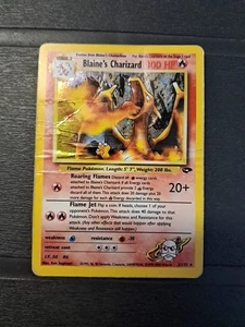 Carte Pokemon Vintage 2000 Gym Challenge Holo Blaine’s Charizard 2/132 Poor J - Imagen 1 de 7