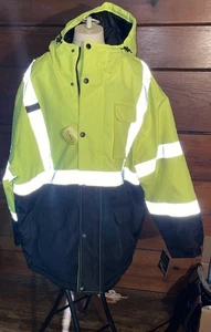 Arctic Quest High Visibility Men’s Hooded Coat 2XL - Picture 1 of 4
