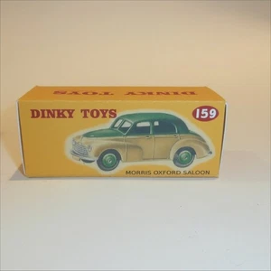 Dinky Toys 159 Morris Oxford Saloon - Green / Cream - Repro Box - Picture 1 of 5