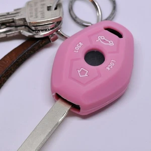 Schlüssel Hülle Cover Rosa für BMW Z4 E85 E86 E52 E61 5er 3er E46 X3 E83 X5 E53 - Picture 1 of 3