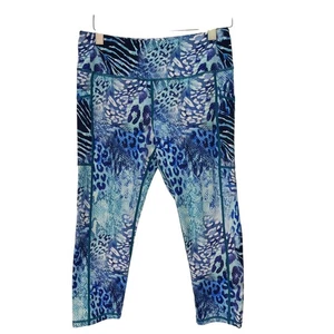 Equipamiento Constantemente Variado CVG Azul Estampado Animal Capri Leggings Entrenamiento Grande Gimnasio - Imagen 1 de 5