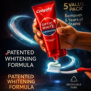 Colgate Optic White Advanced dentifricio dentifricio sbiancante dentifricio 4,2 oz 5 confezioni - Foto 1 di 8