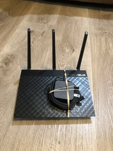 ASUS RT-AC66U B1 Dual-Band Wireless Router 2400 Mbps 4 LAN Ports Gaming Black - Picture 1 of 7