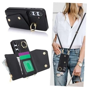 Samsung Galaxy S24 FE Case, Crossbody Wallet Case with Card Slot, Lanyard - Picture 1 of 7