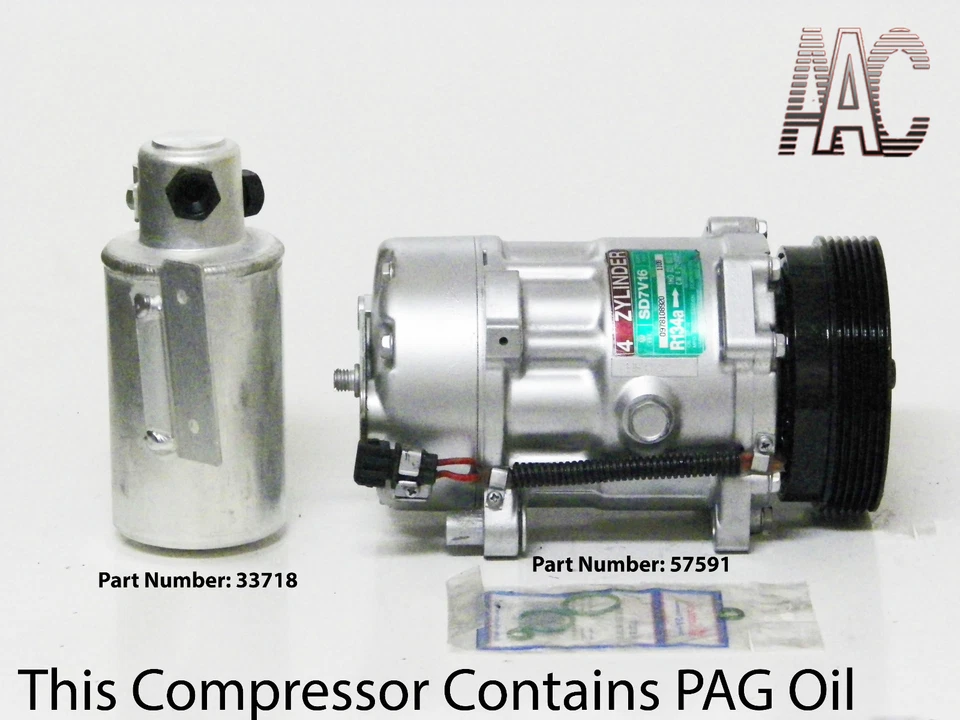 KIT COMPRESOR AIRE ACONDICIONADO VOLKSWAGEN PASSAT 1995-1997 4 CILINDROS CON WRTY-REMAN. Foto 1 de 1