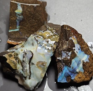 Boulder Opal Rough Parcel Specimens Blue Purple From Winton QLD Lapidary 503 ct - Bild 1 von 21