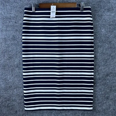 Nueva Falda Lápiz Loft Talla Mediana Azul Rayas Foto 1 de 4