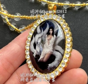 Nine-tailed Fox Beauty Pendant Neclace Chain Amulet Love Gift - Picture 1 of 4