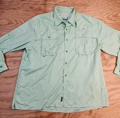 Magellan Aransas Pass MagWick Green Pin Check Fishing Mens 2XL Shirt Lightweight - Image 1 of 4