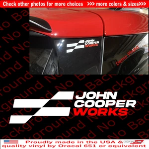 Checker Flag Vinyl Decal for JCW Sticker Mini Cooper Fit John Cooper Works MN010 - Picture 1 of 8