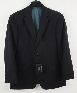 New $795 Hugo Boss Pasolini Movie US Men's 40S Dark Blue Woven Striped Blazer - Picture 1 of 15