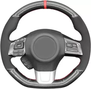 Steering Wheel Cover Upgrade for Subaru WRX 2015-2019: Carbon Fiber & Leather - Picture 1 of 4