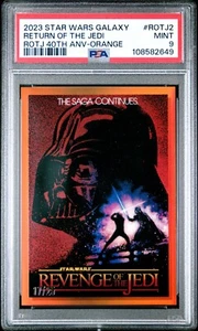 Star Wars Galaxy 2023 Retorno del Jedi 40 Aniversario Naranja/25 PSA 9 - Imagen 1 de 3