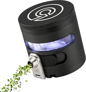 Tectonic9 Amoladora Manual Dispensador Automático Grande 2.5" Aleación Aluminio (Negro), - Imagen 1 de 12