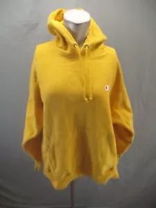 Champion Größe L Herren gelb 100 % Baumwolle Reverse Weave Vintage sportlicher Hoodie 263 - Bild 1 von 11