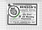 Zegarek Bensons Ludgate mały ADVERTISEMENT - 1903 cięcie