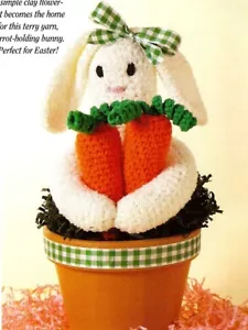 EASTER Flowerpot Bunny/Decor/Crochet Pattern INSTRUCTIONS ONLY - Picture 1 of 1