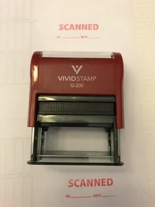 Scanned VividStamp Pre Inked Stamp Q-200 Office Item - Picture 1 of 4