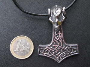 Thors Hammer MUY GRANDE colgante de cadena de acero inoxidable Mjölnir Thor Hammer / 602 - Imagen 1 de 9