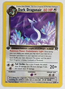 1. Edition Dark Dragonair Team Rocket 33/82 Vintage Pokemon TCG 2000 - Bild 1 von 5