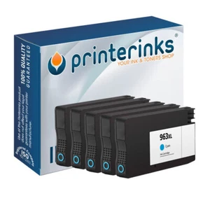 5 x Cyan Ink Cartridges For HP 963XL OfficeJet 9014e Pro 9010 9016 9022 Non OEM - Zdjęcie 1 z 1