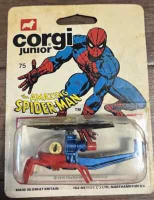 Corgi Junior The Amazing Spider Man Elicopter 75 Model Spiderman Uomo Ragno New - Immagine 1 di 3