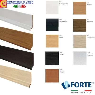 Battiscopa PVC Espanso Flessibile 70x9 mm Zoccolino 48 Aste Coprifilo Da 200 Cm - Immagine 1 di 3