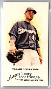 2008 TOPPS ALLEN & GINTER'S BASEBALL MINI  A&G BACK 121 YOVANI GALLARDO BREWERS - Picture 1 of 2