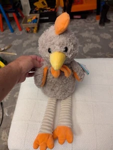 Walmart Chicken Chick Plush 17” curly Stuffed Animal Fur Easter NWT ribbed lovey - Picture 1 of 6