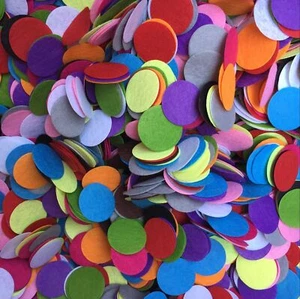 500PCS 1" Round Felt Circles Mixed Color Felt Pads for DIY & Sewing Crafts - Picture 1 of 8