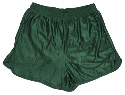 Dark Green Nylon Running Track Shorts by Don Alleson - Men's Large - Image 1 of 3