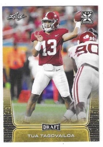 2020 LEAF DRAFT TUA TAGOVAILOA YELLOW LEAF ROOKIE RC #02 MIAMI DOLPHINS ALABAMA - Picture 1 of 2