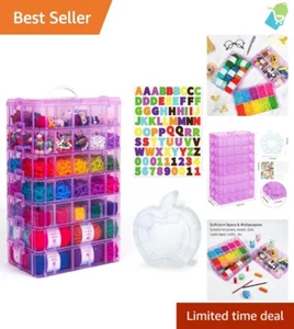 Sturdy Stackable Storage Solution with 70 Compartments - Ideal for Crafts & Kids - Picture 1 of 9
