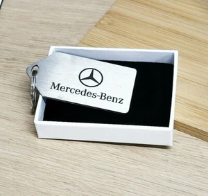 Mercedes Style Keyring, Mercedes Key Chain, Stainless Steel and Laser Etched - Picture 1 of 2