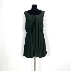 Womens MARNI Dress Front Zip sleeveless Silk Green Olive Size 38 - Picture 1 of 12