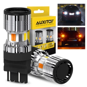 2X White/Amber 3157 LED DRL Switchback Turn Signal Parking Light Bulb Error Free - Picture 1 of 11