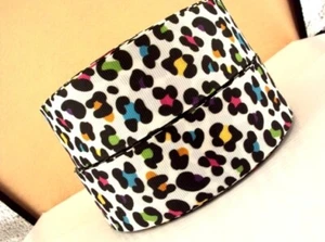 1.5 INCH GROSGRAIN RIBBON Hair Bow Supplies 1004599 Rainbow Leopard Lisa Animal - Picture 1 of 1