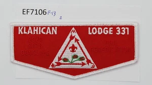 Boy Scout OA Flap Klahican Lodge 331 2020 SR-7B Conclave Vigil Rededication F-13 - Picture 1 of 1