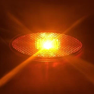 American Motorhome RV LED Oval Side Marker Light, Amber - Picture 1 of 2