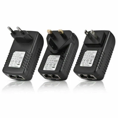 DC48V 0.5A Wall POE Injector Ethernet Adapter Power Supply RJ45 LAN for Phone - Image 1 of 3