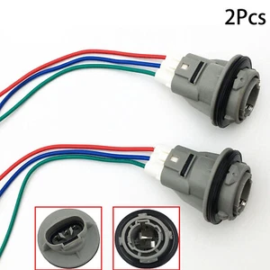 2xFront Turn Signal Light Socket Connector Harness W/ 3-Wire Kit For Honda Civic - Foto 1 di 7