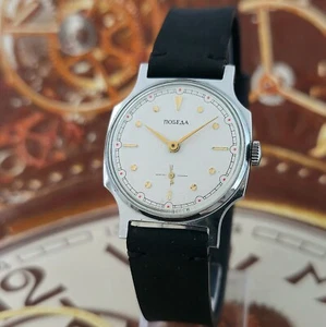 Reloj pulsera soviético vintage URSS Pobeda 15 joyas esfera blanca Zim 2602 - Imagen 1 de 24