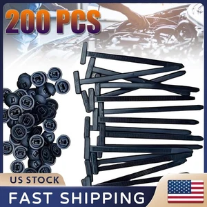 Nylon Universal Auto Kabelbinder Schnalle, Verriegelung Reißverschluss Krawatten Halter mit Pin & Knopf - Bild 1 von 18