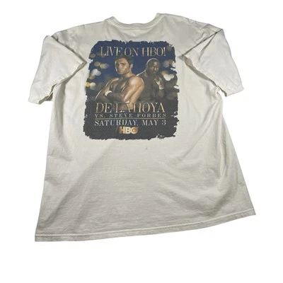 Camisa Y2K Oscar De La Hoya Vs Steve Forbes XL Live On HBO Boxeo Para Hombres Usada Foto 1 de 4