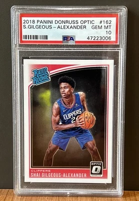 2018 Panini Donruss Optic SGA Shai Gilgeous-Alexander Rated Rookie PSA 10 - Image 1 of 2