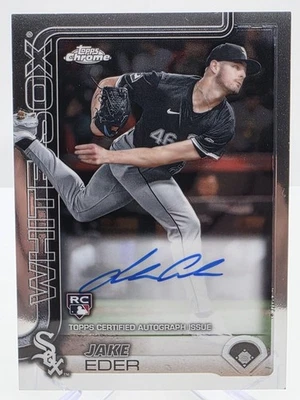 2025 Topps Chrome Jake Eder RC On-Card Rookie Auto Chicago White Sox #RA-JE - Image 1 of 4