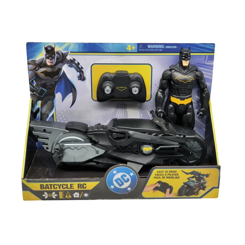 DC Batman Batcycle RC with Exclusive 12 Inch Articulated Figure New - Image 1 of 3